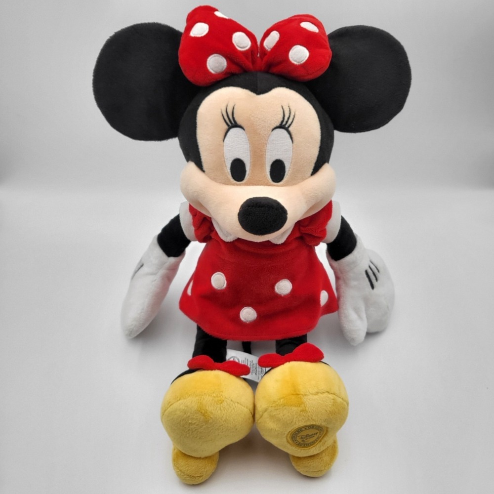 Disney‎ Parks Authentic Minnie Mouse 12" Plush – Red Polka Dot Dress & Bow
